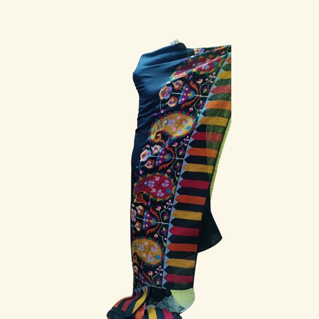Pashmina Kani Black Paldar