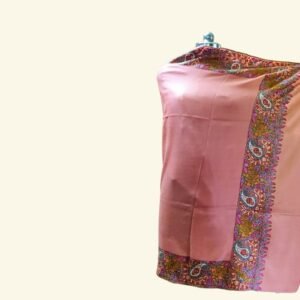 Pashmina Peach Border