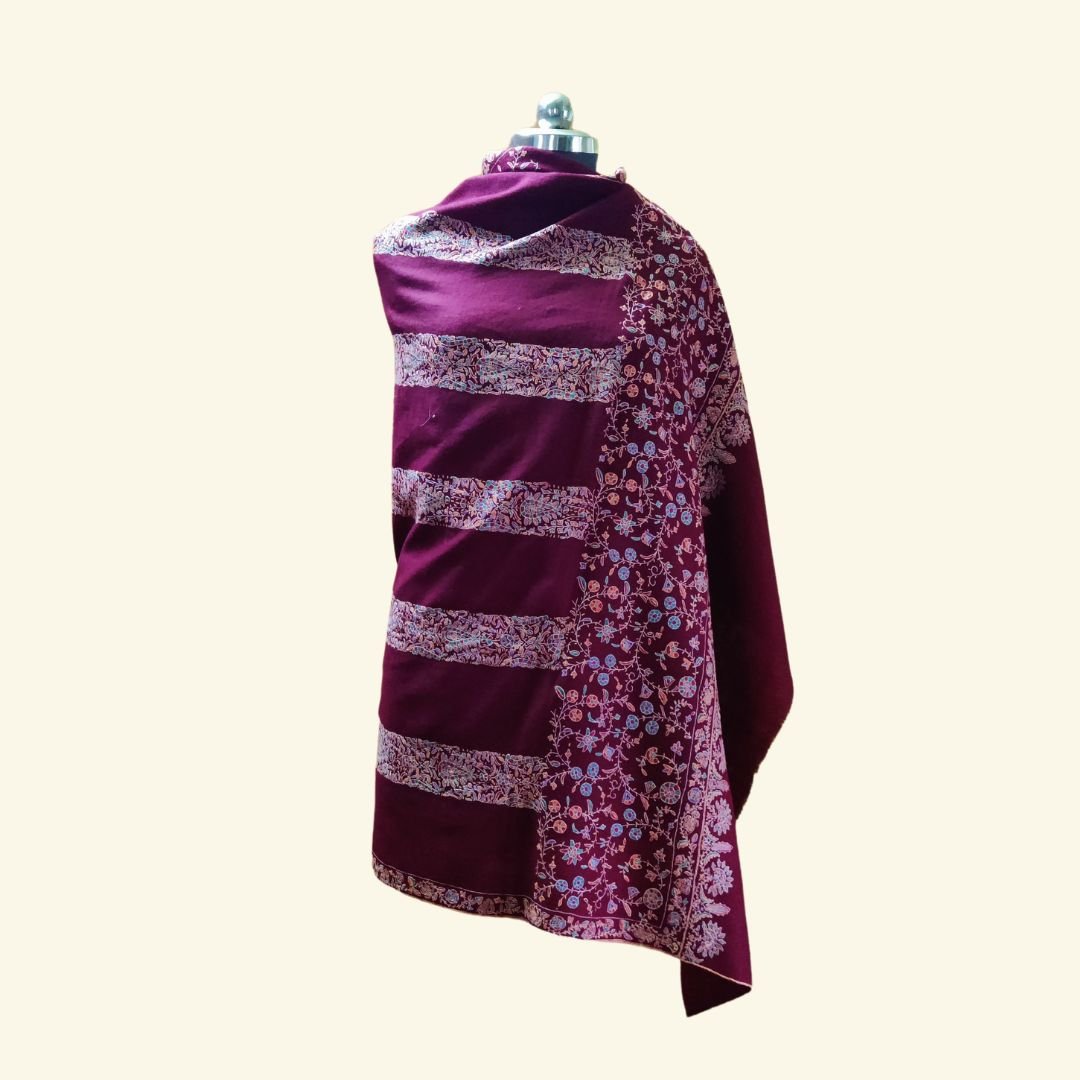 Pashmina Maroon Designer