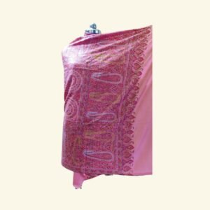 Pashmina Pink Jamawar – A Timeless Kashmiri Handwoven Masterpiece