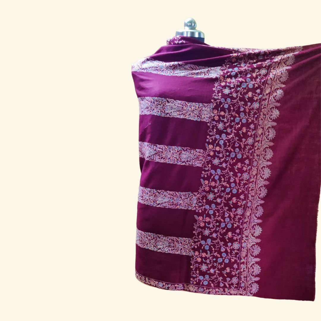 Pashmina Maroon Designer