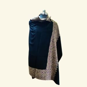 Pashmina Black Big Border