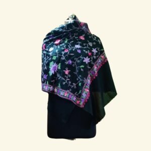 Stool Allover – Authentic Handcrafted Kashmiri Embroidered Masterpiece